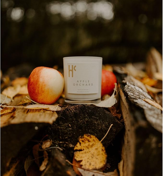 Long-Lasting Apple Orchard Fragrance - Single Wick Scented Candles - Up to 60 Hour Burn Time, Cruelty-Free Soy Candle Wax Blend - Apple Blossom & Sheer Musk Fragrance (9 oz) - Bloomnest
