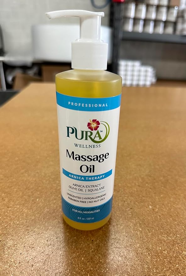 Wellness Professional 8oz Arnica Oil, 8oz, Massage Oil, Unscented Deep Tissue, Arnica, Hypoallergenic Arnica Oil for Physical Therapy and Muscle Recovery - Bloomnest