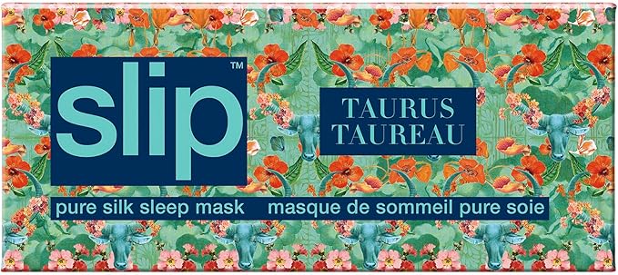 slip Pure Silk Sleep Mask - 100% Pure 22 Momme Mulberry Silk Eye Mask - Comfortable Sleeping Mask with Elastic Band + Filler and Internal Liner, Zodiac Collection: Taurus - Bloomnest