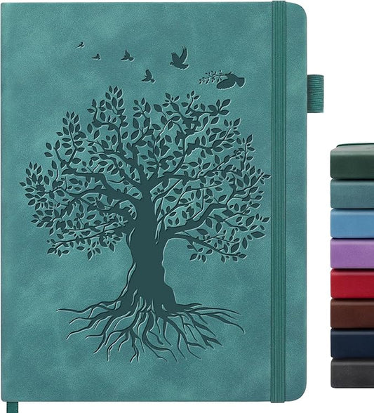 Lined Journal Notebook for Women Men, A4 Hardcover Leather Journals for Writing, 200 Pages Thick Paper, Daily Journal Notebook for Work, School, Note Taking, Business, Travel, College Ruled - Bloomnest