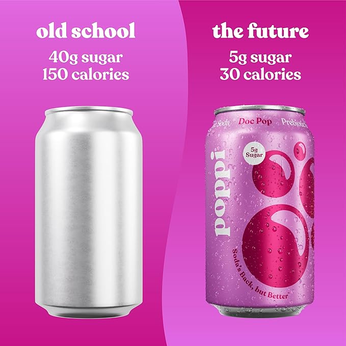 Poppi Sparkling Prebiotic Soda Beverage with Apple Cider Vinegar, Seltzer Water and Fruit Juice, Soda Staples Variety Pack, 12 FL Oz, Pack of 12, Packaging May Vary - Bloomnest