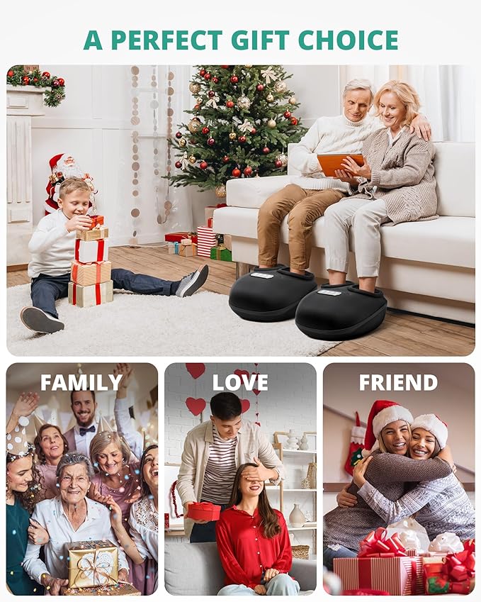 Medcursor Foot Massager Machine with Heat, Rolling, Deep Kneading, Shiatsu Foot Massager for Delivers Pain Relief, Tired, Plantar Fasciitis, Gift for Women Mom Men Fits Up to 13" - Bloomnest