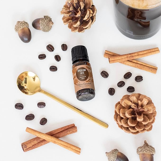 Edens Garden Spiced Chai Latte Essential Oil Blend- 100% Pure Premium Grade, Undiluted, Natural, Therapeutic, Aromatherapy, The Best for Diffusing, Candle, Laundry, Humidifiers 10 ml (.33 fl oz) - Bloomnest