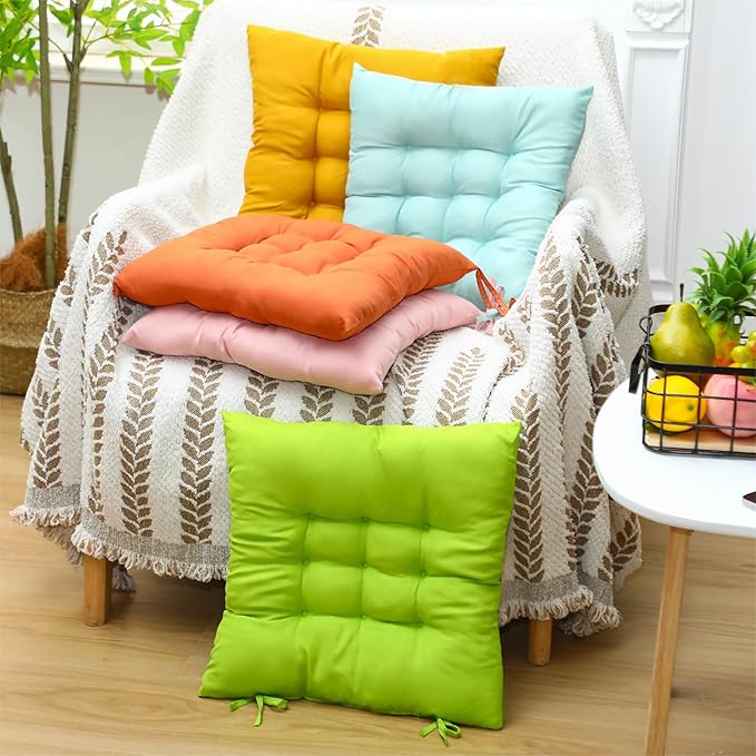 Geetery 12 Pcs Floor Pillows for Classroom Bulk Square Seating Cushions for Floor Chair School Kindergarten Reading Corner, 15.7'' Large Thick Meditation Cushions Yoga Nursery Daycare (Candy Color) - Bloomnest
