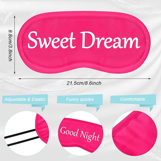 Eurzom 20 Pieces Funny Eye Sleeping Mask Bulk with Adjustable Strap Blackout Eye Sleep Mask for Night Blindfold Cover for Women Men(Fresh Colors) - Bloomnest