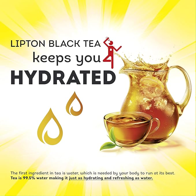 Lipton Black Tea Bags,Hot or Iced,Black tea with Caffeine,1200 Total Bags (100ct),(Pack of 12) - Bloomnest