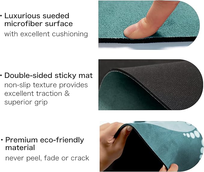 Knsbk Large Round Yoga Mat 4.6'X3.5mm for Exercise Premium Extra Thick, Ultra Comfortable, Non Slip, Meditation Mat - Bloomnest