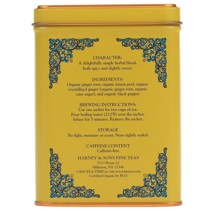 Harney & Sons Organic Ginger Lemon Tea, 20 Count - Bloomnest