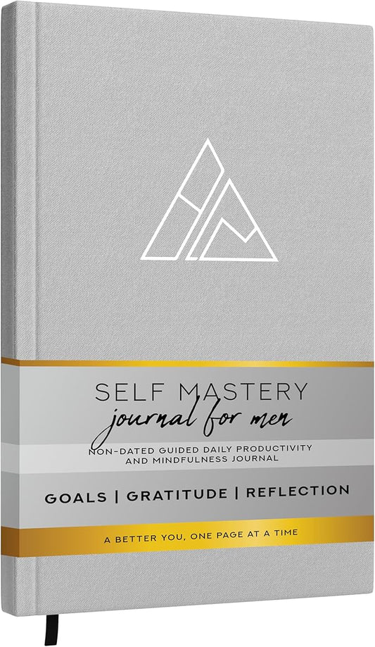 Self-Mastery Journal for Men - Daily Productivity Journal for Happiness, Gratitude Journal, Mindfulness, Self Care & Reflection – Goal Journal, Guided Journal for Men & Women – Inspirational Journal - Bloomnest