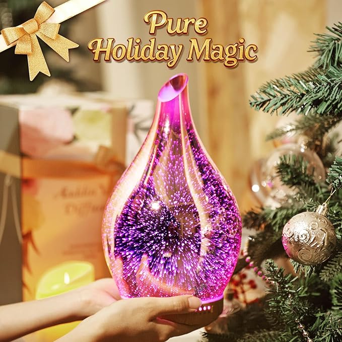 Porseme 280ML Essential Oil Diffuser, Aroma Ultrasonic Humidifier with Remote Control, BPA Free, Auto Shut-Off, Timer Setting - Bloomnest