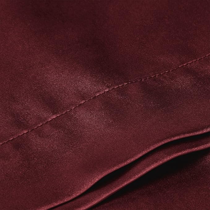 BEDELITE Satin Body Pillow Cover, Super Soft and Cooling Body Pillow Pillowcase for Hair and Skin, Breathable Silky Full Long Pillowcase Cover(20"x54", Burgundy) - Bloomnest