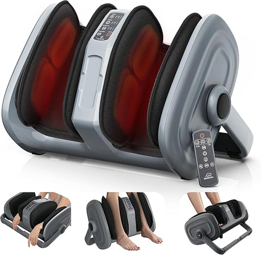 Snailax Foot Massager, Foot Calf Massager with Heat, Leg Massager with Compression, Kneading, Vibration, Shiatus Foot Massager Machine - Bloomnest