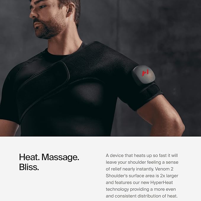 Hyperice Venom 2 - Advanced Heat + Vibration Wrap (Left Shoulder) - FSA or HSA Approved - Bloomnest