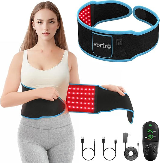 Red Light Therapy Belt, Infrared Red Light Therapy for Body, Waist and Back, Upgraded 150 LEDs 660nm & 850nm Infrared Light Therapy Device, Adjustable & Portable for Relief and Relaxation VortroRedLightTherapy