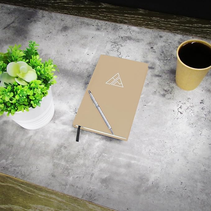 Self-Mastery Journal for Men - Gratitude Journal – 5 Minute Journals - Reflection Manifestation Journal for Mindfulness – Goal/Guided Gratitude Journel for Women & Men (Khaki) - Bloomnest