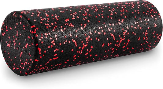 ProsourceFit High Density Foam Rollers 12 - inches Long, Firm Full Body Athletic Massage Tool for Back Stretching, Yoga, Pilates, Post Workout Muscle Recuperation, Black/Blue - Bloomnest