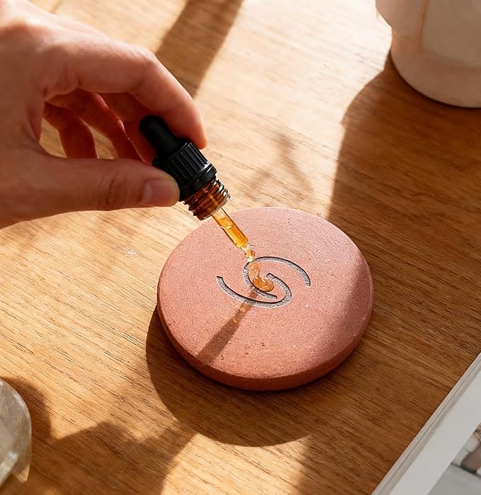 Terracotta Stone Diffuser Handcrafted Natural Ceramic Passive Diffuser for Long Lasting Aromas Perfect for Small Spaces Desks Cars and More, Reusable Portable Thoughtful Gift for Loved Ones - Bloomnest