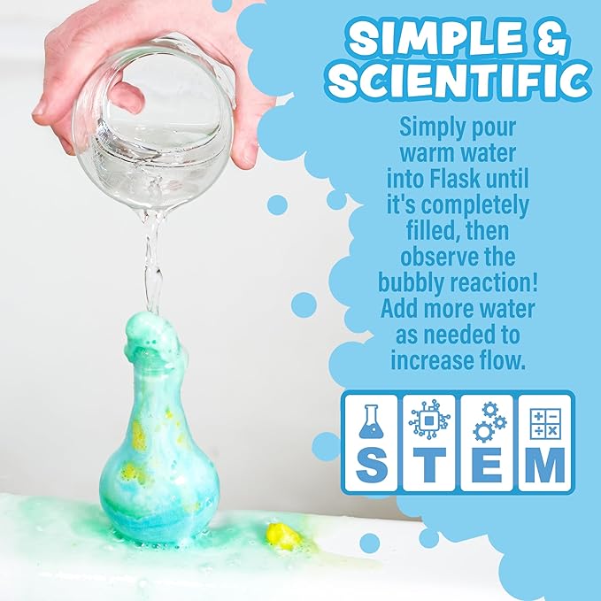 Tub Works® Kids Bath Bomb Potion™ Bath Toy, Variety 6 Pack | Nontoxic | Fizzes, Foams & Bubbles with an Eruption of Color | Interactive Bath Bombs | Fun Science Toddler Bath Toys - Bloomnest