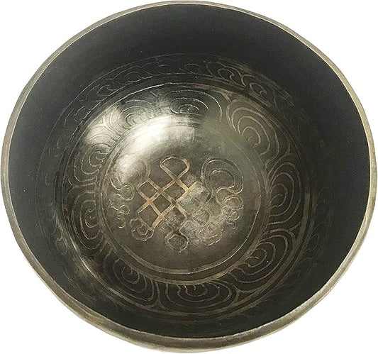 Heart Chakra Antique Hand Pounded Singing Bowl ~ Nepal [ 410 SB, 5.25 inch diameter] - Bloomnest