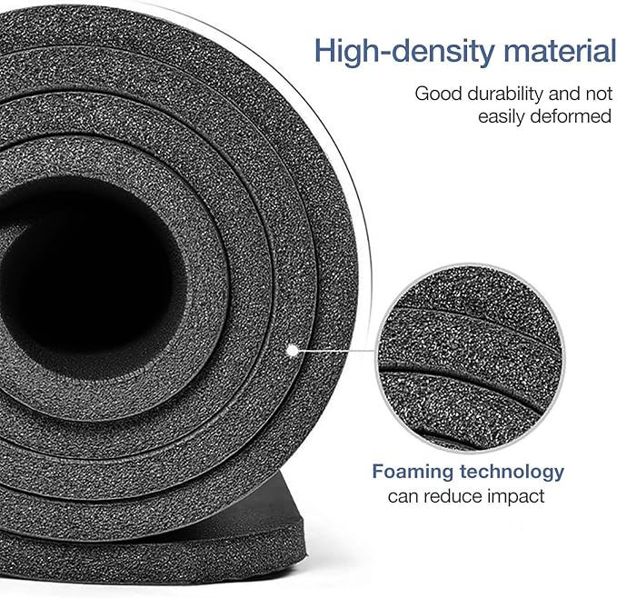 Yoga Mat Non Slip NBR Thick Yoga Mat, 72"L x 32"/24"W x 0.6"/0.4"TH (185cm x 80cm/61cm x 15mm/10mm), Anti-Tear Exercise Mat with Carrying Strap and Bag, Workout Mats for Yoga, Pilates, Floor Exercises - Bloomnest