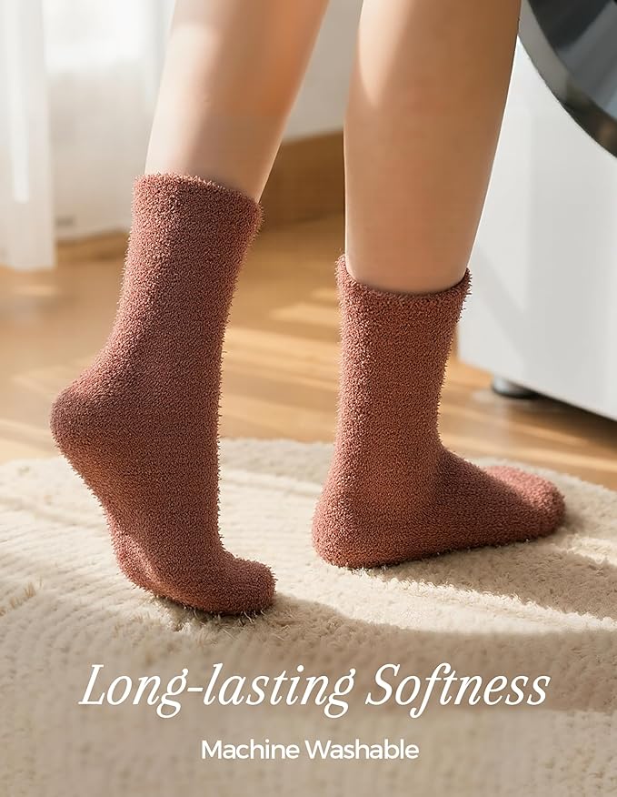TEHOOK Warm & Cozy Valentines Gifts for Women, Fluffy Fuzzy Plush Sleeping Slipper Socks - Soft Warm Fabric - Bloomnest