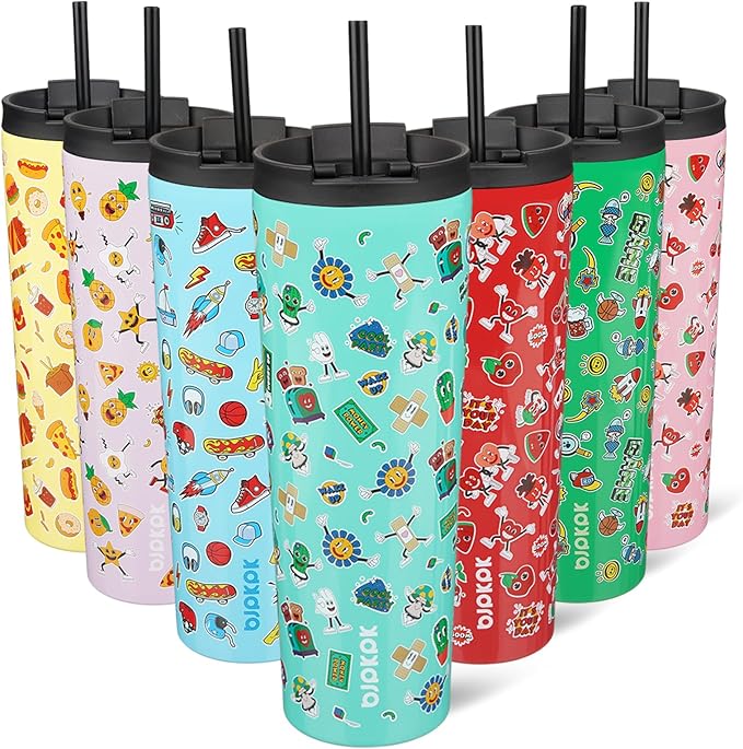 BJPKPK 30oz Stainless Steel Insulated Tumbler With lid And Straw Travel Coffee Thermal Tumblers Cup For Women And Men,Spring Party Green - Bloomnest