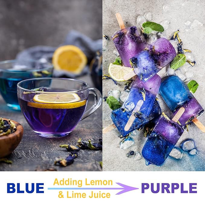 FullChea - Butterfly Pea Flower Tea Bags, 30 Teabags, 1.3g/bag - Premium Dried Butterfly Pea, Cultivated From Thailand - Non-GMO - Caffeine-free - Rich In Antioxidants & Support Eye Health - Bloomnest
