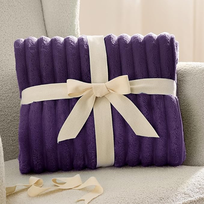 Bedsure GentleSoft Purple Fleece Blanket for Couch - Super Soft Cozy King Blankets for Women, Cute Small Blanket for Girls, 108x90 Inches - Bloomnest