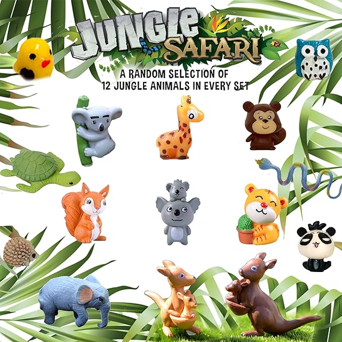 Bath Bombs for Kids with Surprise Inside, 12 Bubble Bath Fizzies with Jungle Animal Toys. Moisturizing, Gentle & Kids Safe, Rainbow Spa Bath Fizz, Stocking Stuffers Christmas Gifts for Boys, Girls - Bloomnest