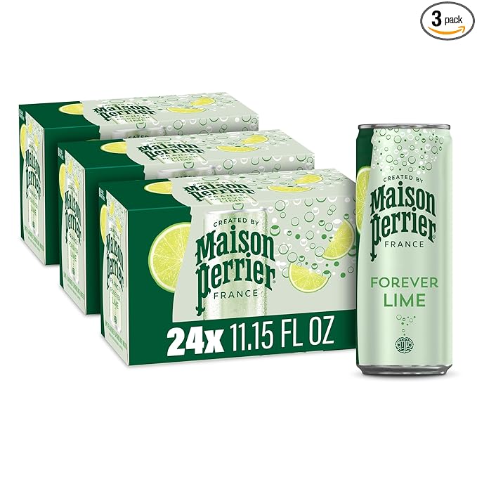Maison Perrier Forever Lime Flavored Sparkling Water, 11.15 Fl Oz Cans, 8 Count, 3 Pack - Bloomnest