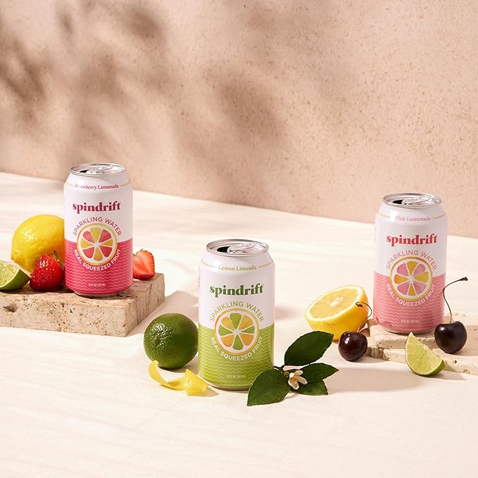 Spindrift Lemonade 3 Flavor Variety 20 Pack,12 Fl Oz (Pack of 20) - Bloomnest