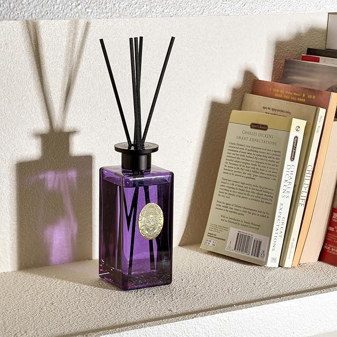 M&SENSE 10.14 oz Large Reed Diffuser Set | Lavender Glow Scent Oil Diffuser with Sticks | Hotel Collection Non-Toxic Essential Oil |for Bedroom Bathroom Living Room - Bloomnest