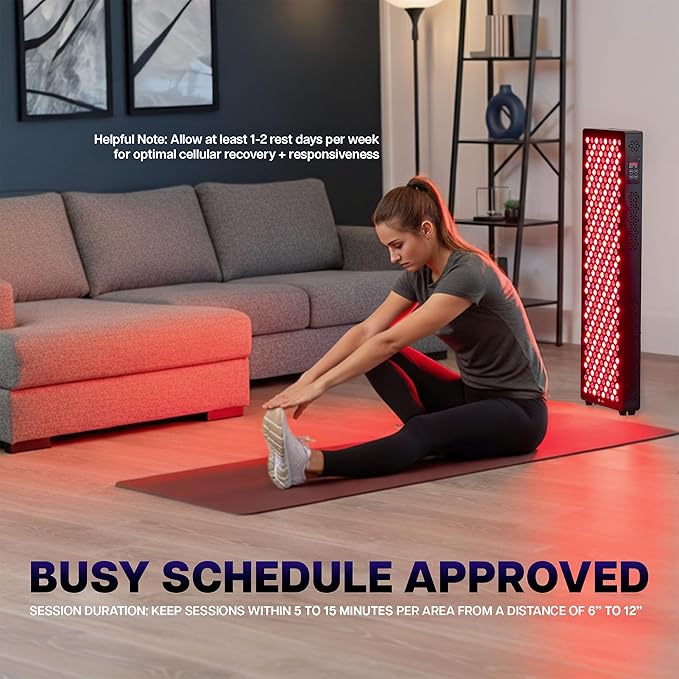 Life Finds 12 x 38 inch Red Light Therapy Panel Lamp for Skin and Muscles, Near Infrared Treatment, 300-LEDs, 390W, 5 Wavelength Modes, 214 Irradiance, Remote Control, LF-RL36 LifeFinds
