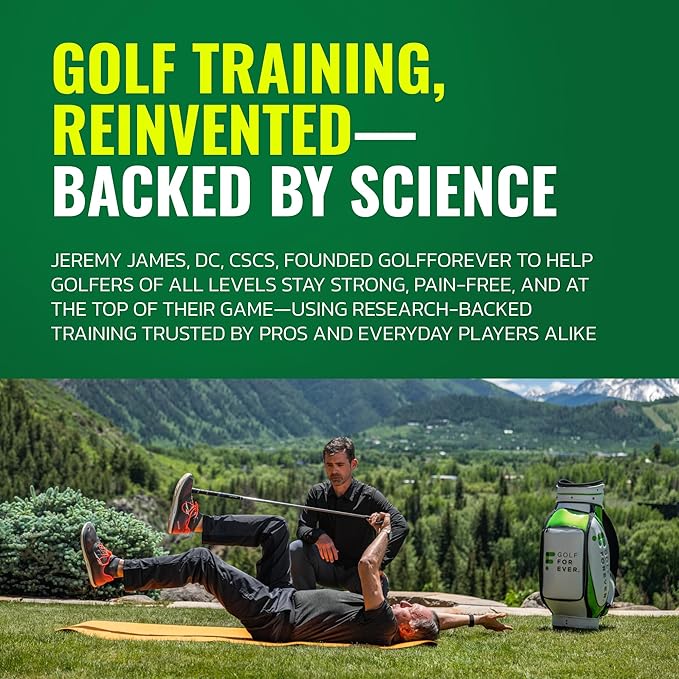 GolfForever Swing Trainer – Golf Training & Fitness System for Strength, Flexibility & Swing Power – Includes 30-Day Membership & Training Bar for Golf-Specific Workouts - Bloomnest
