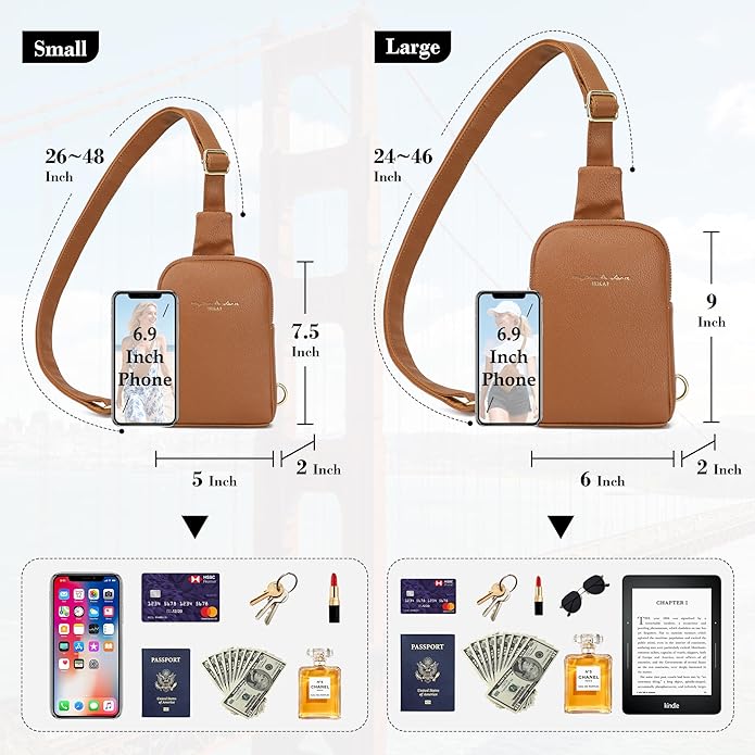 INICAT Small Sling Bag for Women Everyday & Travel Crossbody Bags Lightweight Cross Body Purses Vegan Leather - Bloomnest