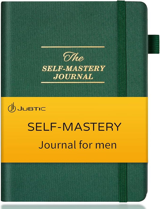 JUBTIC Self-Mastery Journal for Men - Gratitude Journal for Daily Reflection, Positivity and Self-Care and Reflection - Guided Manifestation Journals - Goal Journal for Women & Men(Dark Green) - Bloomnest