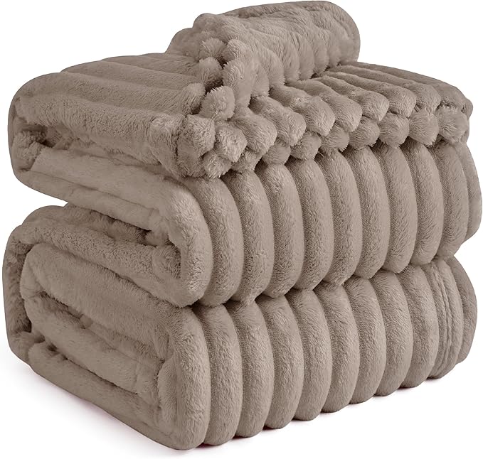 Bedsure GentleSoft Light Brown Fleece Blanket for Couch - Cozy Soft Blankets for Women, Cute Small Throws for Girls, 108x90 Inches - Bloomnest
