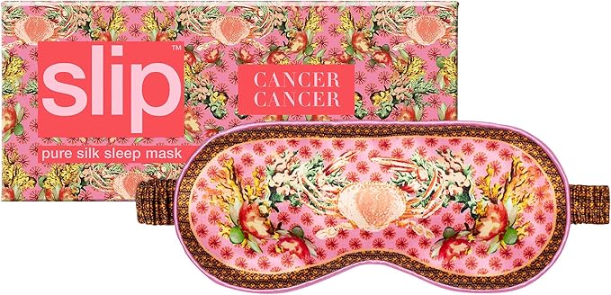 slip Pure Silk Sleep Mask - 100% Pure 22 Momme Mulberry Silk Eye Mask - Comfortable Sleeping Mask with Elastic Band, Zodiac Collection: Cancer - Bloomnest