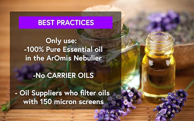 ArOmis Premium Glass Essential Oils Nebulizer - Waterless Diffuser for Aromatherapy - Handmade Oil Diffuser, Wooden Base, No Plastic, No Heat, No Battery, No LEDs - Orbis Nox Merus ArOmis
