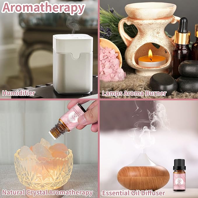 Yethious Cherry Blossom Essential Oil 10ML Set, Aromatherapy Oil for Diffuser, Fragrance, Soap Candle Making (2 Pack) - Bloomnest
