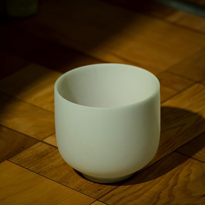 TOPFUND 8 inch C Note Crystal Singing Bowl Root Chakra with Heavy Duty Carrying Case and Suede Mallet