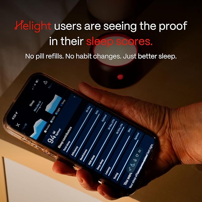 Helight Red Light Therapy Sleep Device – 630nm Pure Red Light Lamp Sleep Aid to Support Deep Relaxation – Rest Lamp Backed by Science for Adults & Kids Bedrooms - Bloomnest