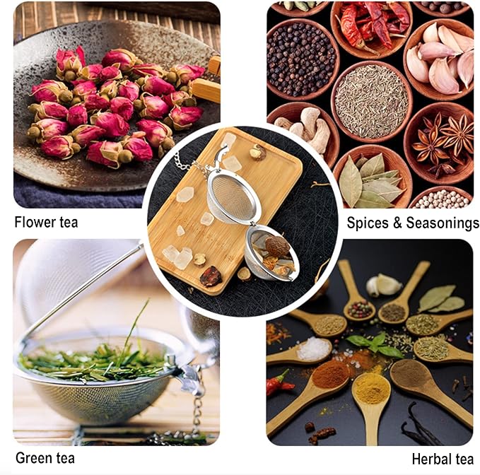 2pcs Tea Infuser,Loose Leaf Tea Steeper Tea Strainer with Charm Handmade Dragonfly Butterfly Pendant Tea Ball Tea Filter Tea Infusers for Loose Tea - Bloomnest