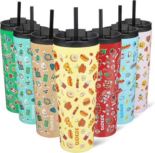 BJPKPK 26oz Tumbler With lid And Straw Stainless Steel Travel Coffee Mug Insulated Tumblers Cups,Yummy - Bloomnest