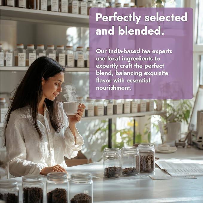 Vital Bloom 120 Tea Bags Lavender Tea, Stress Relief Herbal Tea, Sleepytime Tea, 100% Natural- No Sugar, Caffeine Free, No Gluten, Vegan - Bleach Free (Free Tongs Included) - Bloomnest