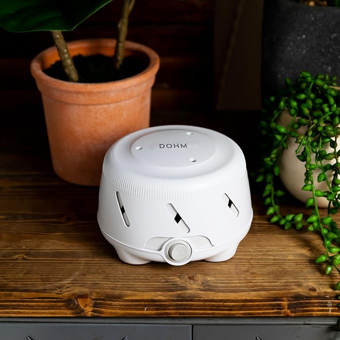 Yogasleep Dohm UNO White Noise Sound Machine (White) with Real Fan Inside for Non-Looping White Noise, for Travel, Office Privacy, Meditation, Sleep Aid for Adults & Baby, Registry Gift - Bloomnest