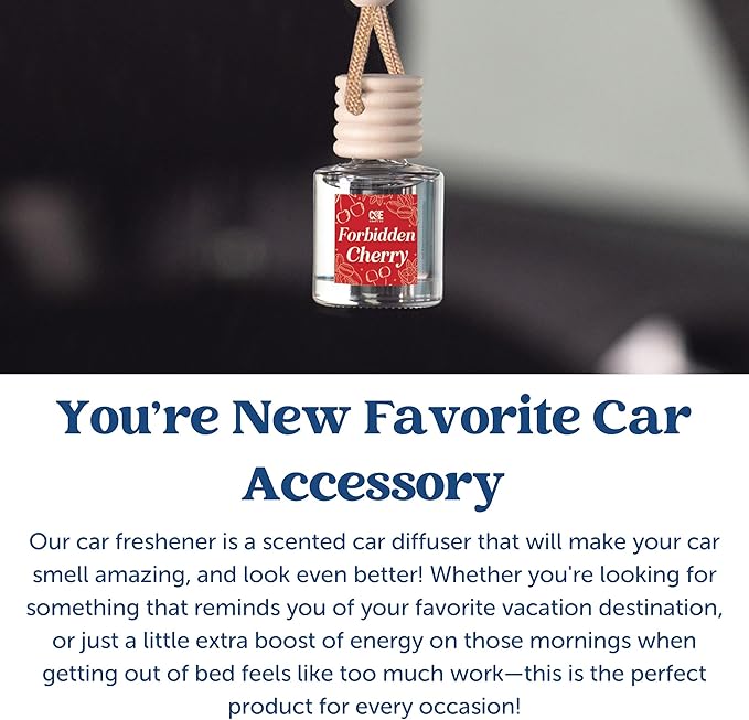 C&E Craft Co Hanging Car Air Freshener Diffuser 2 Pack, Long Lasting Fragrance Oil Car Freshener, Glass Bottle Auto Air Freshener, Made in USA (Campfire Marshmallow) - Bloomnest