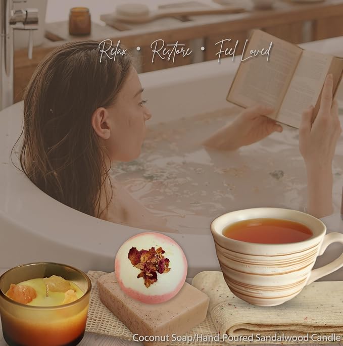 Cozy Care Package for Women – Warm & Comforting Thinking of You Gift Box for Birthday,BES Friend Gift, Get Well Soon, Sympathy, Self Care,Cancer Care & Encouragement(TAN) - Bloomnest