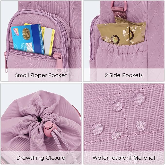 sportsnew Water Bottle Holder with Strap 32oz 40oz Insulated Water Bottle Carrier Sling Bag with Phone Pocket Crossbody sportsnew