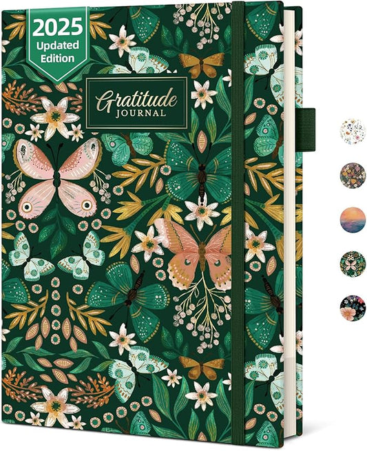 Gratitude Journal for Women – Undated Daily Mindfulness & Manifestation Journal with Prompts for Cultivate Affirmations, Positivity, Self-Care & Happiness - Butterfly - Bloomnest